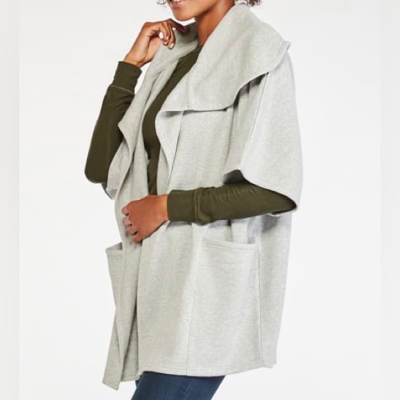 Z Supply Loft Fleece Oversize Cardigan in Heather Grey, Size XS/S - Picture 2 of 9